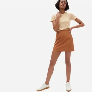 Everlane Minimalist Business Casual Cotton Stretch The Almost Mini Skirt(2)
